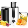 Aigostar Grape 30JDA - Entsafter (1.4L Fruchtfleischbehälter und 500ml Saftbehälter, 400W, Edelstahl Trennscheiben,Juicer 2 Geschwindigkeiten)